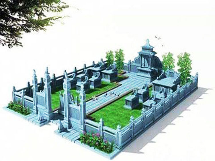 Khu lăng mộ lớn với nhiều ngôi mộ nhỏ được bố trí khoa học.